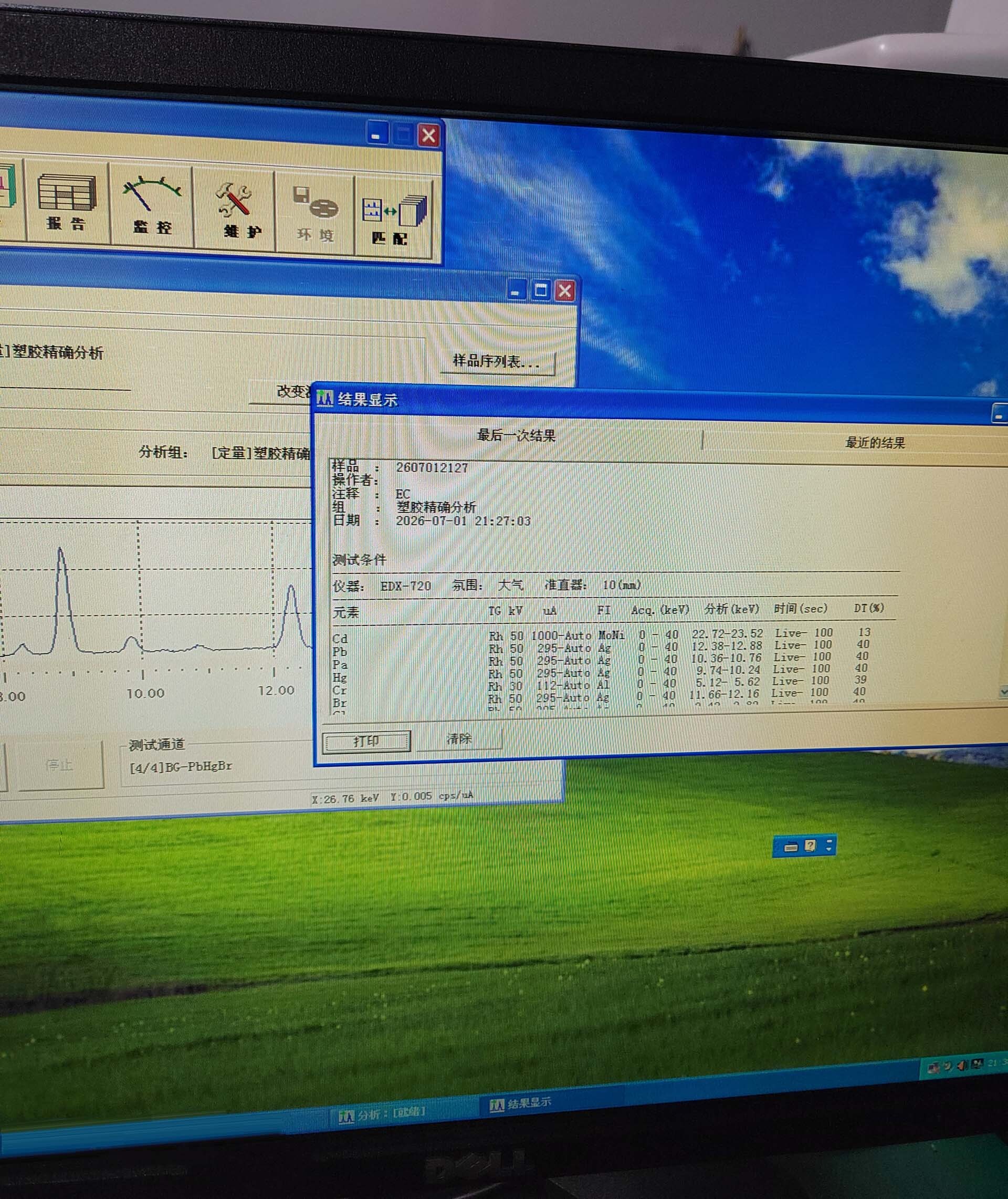 图为 已使用的 SHIMADZU EDX-720 待售