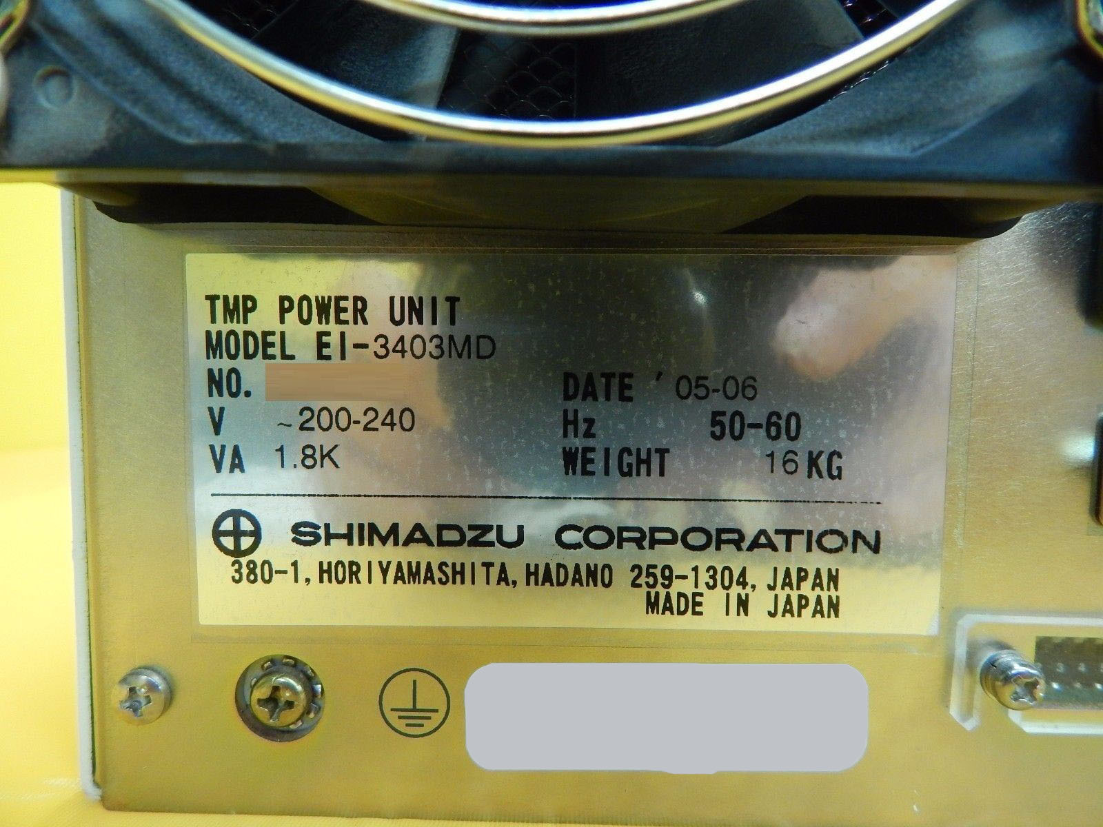 Photo Used SHIMADZU EI-3403MD For Sale