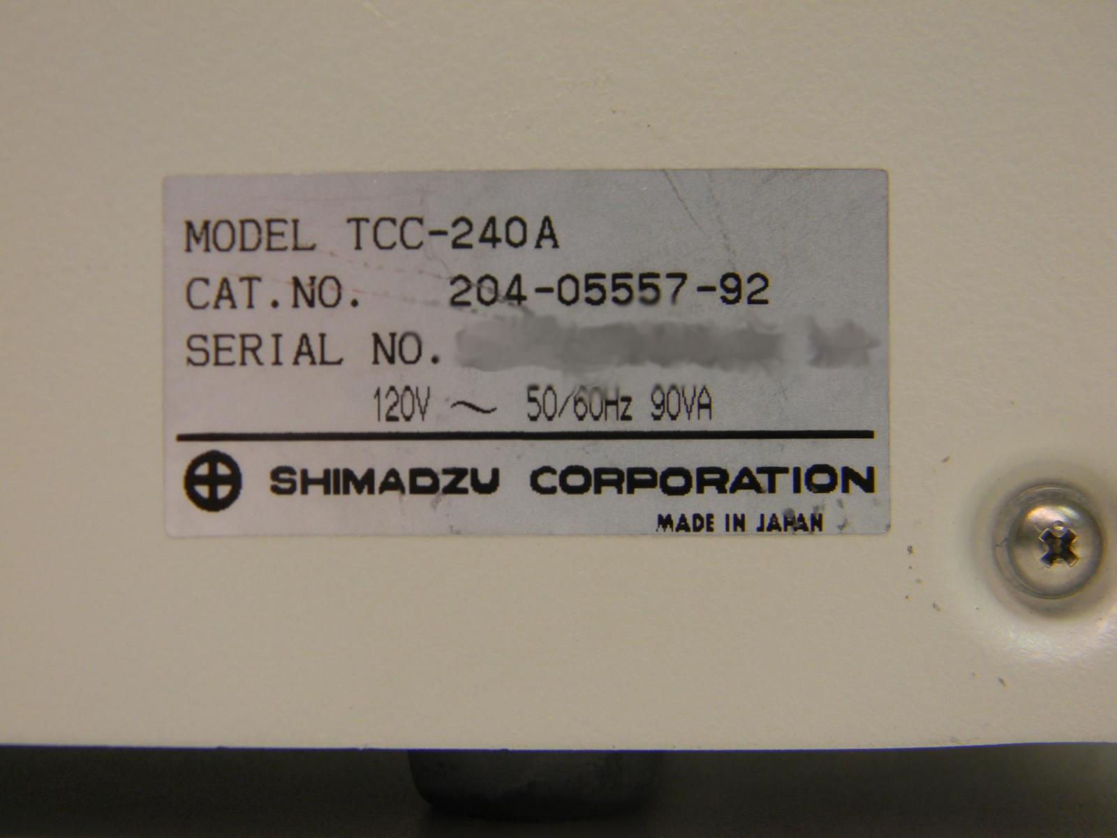 Photo Used SHIMADZU TCC-240A For Sale