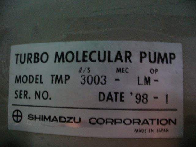 Photo Used SHIMADZU TMP-3003LM For Sale