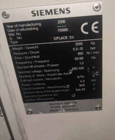 Photo Used SIEMENS / ASM Siplace D4 For Sale