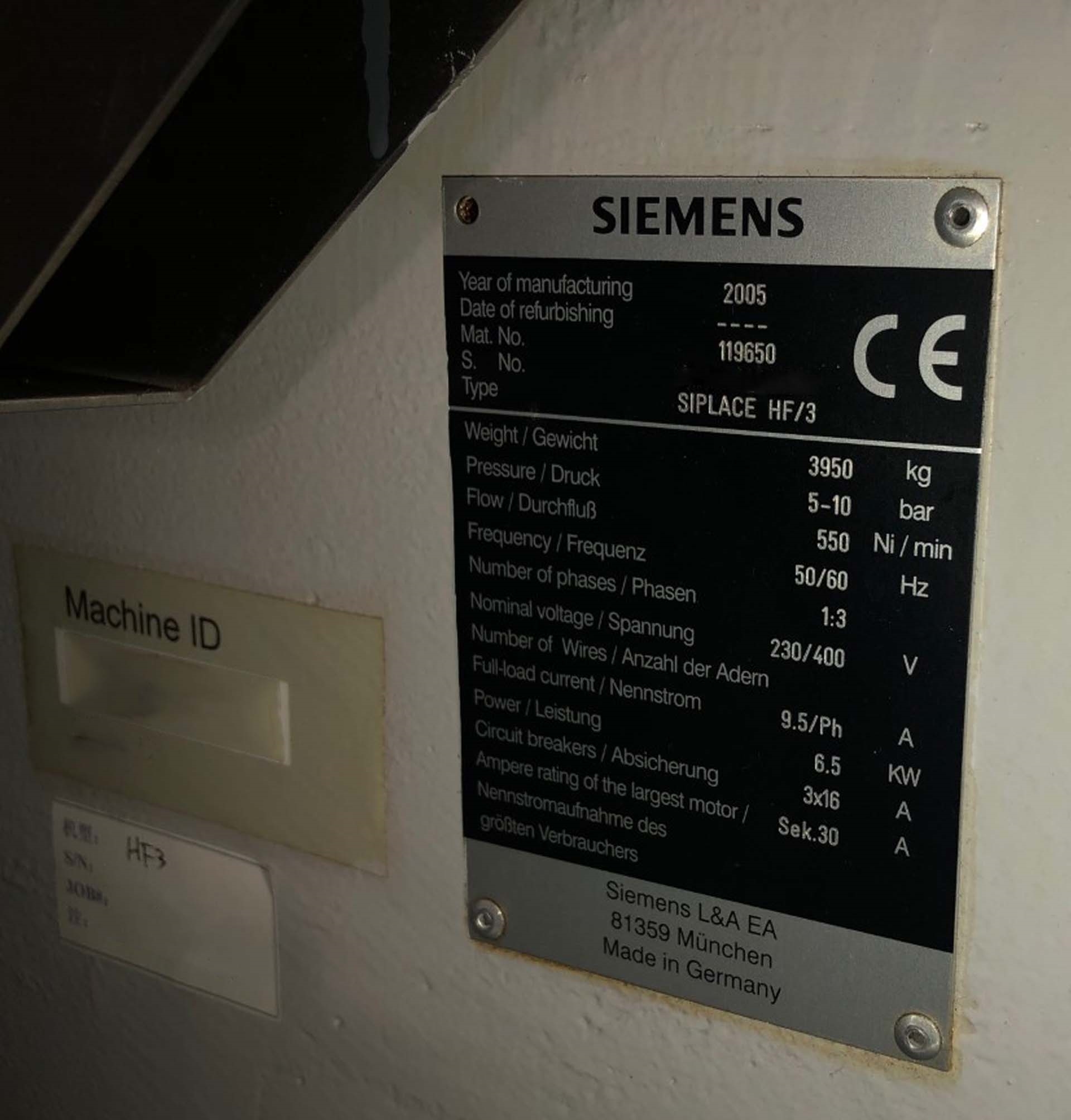 Photo Used SIEMENS Siplace HF3 For Sale