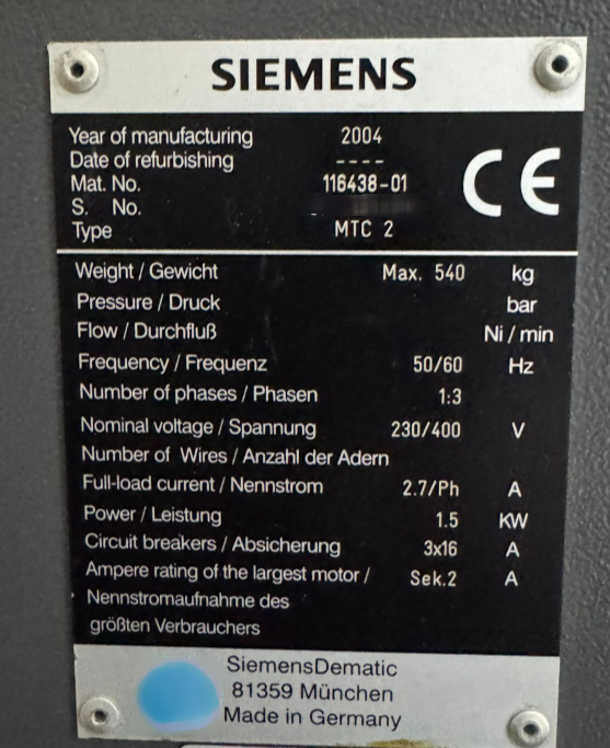 Foto Verwendet SIEMENS HF Zum Verkauf