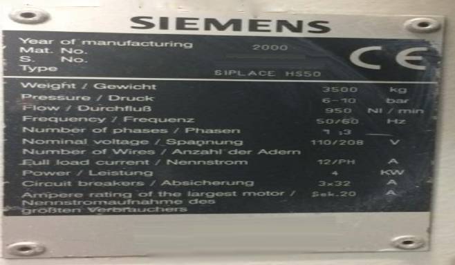 Photo Used SIEMENS HS50 For Sale