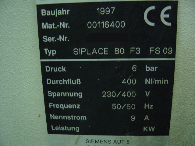 Foto Verwendet SIEMENS Siplace 80 F3 Zum Verkauf