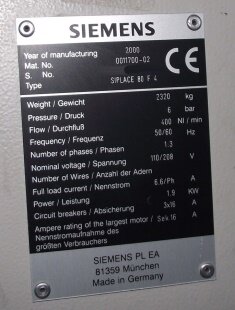 SIEMENS Siplace 80 F4 #190361