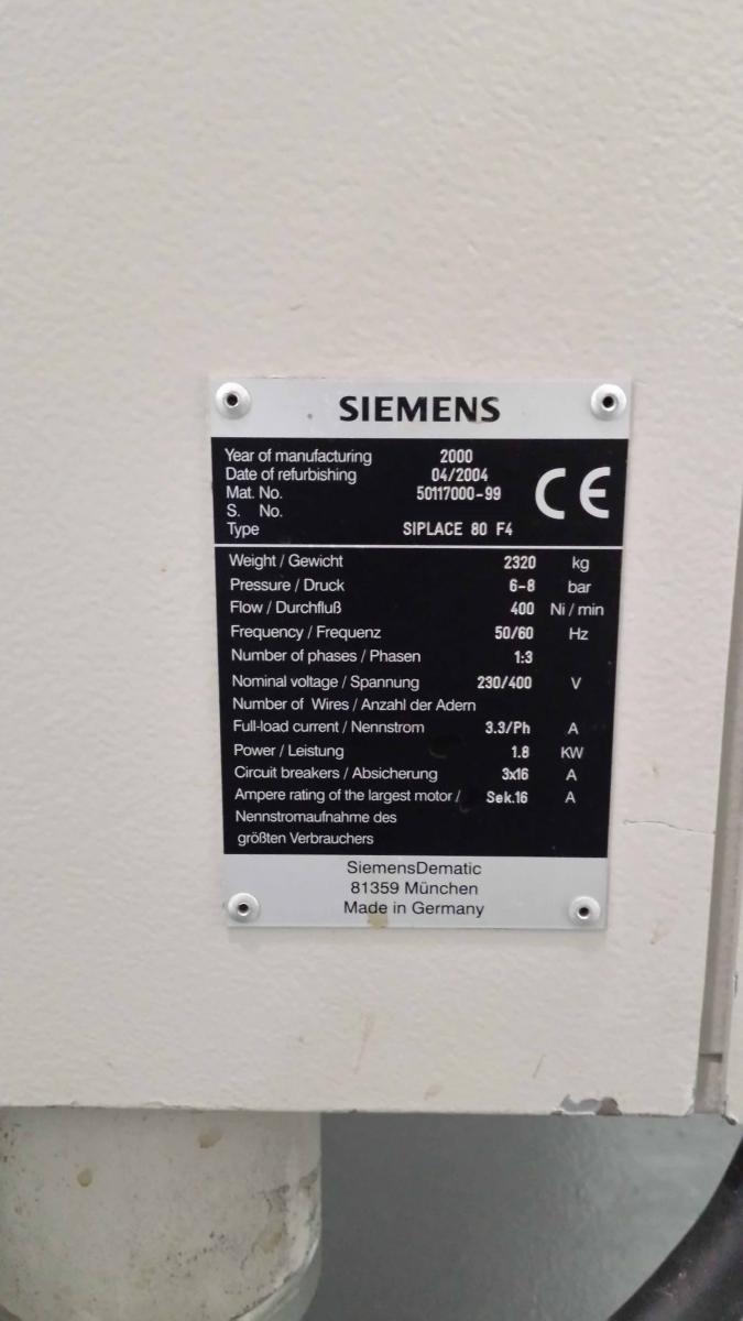 Foto Verwendet SIEMENS Siplace 80 F4 Zum Verkauf