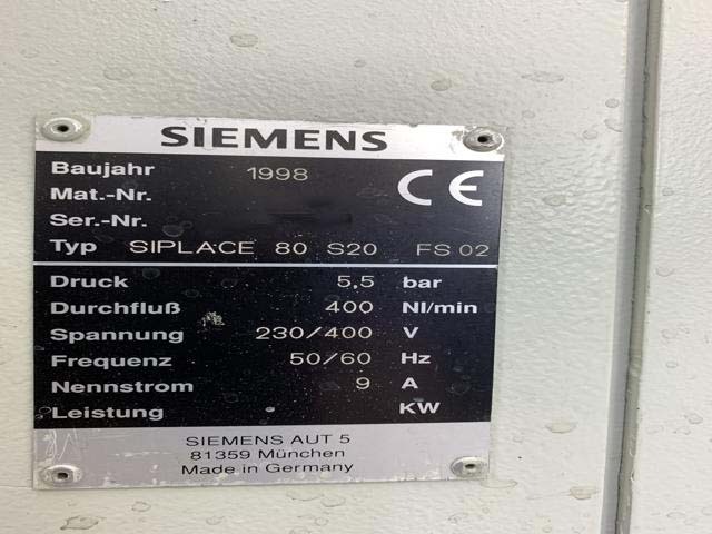 圖為 已使用的 SIEMENS Siplace 80 S20 待售