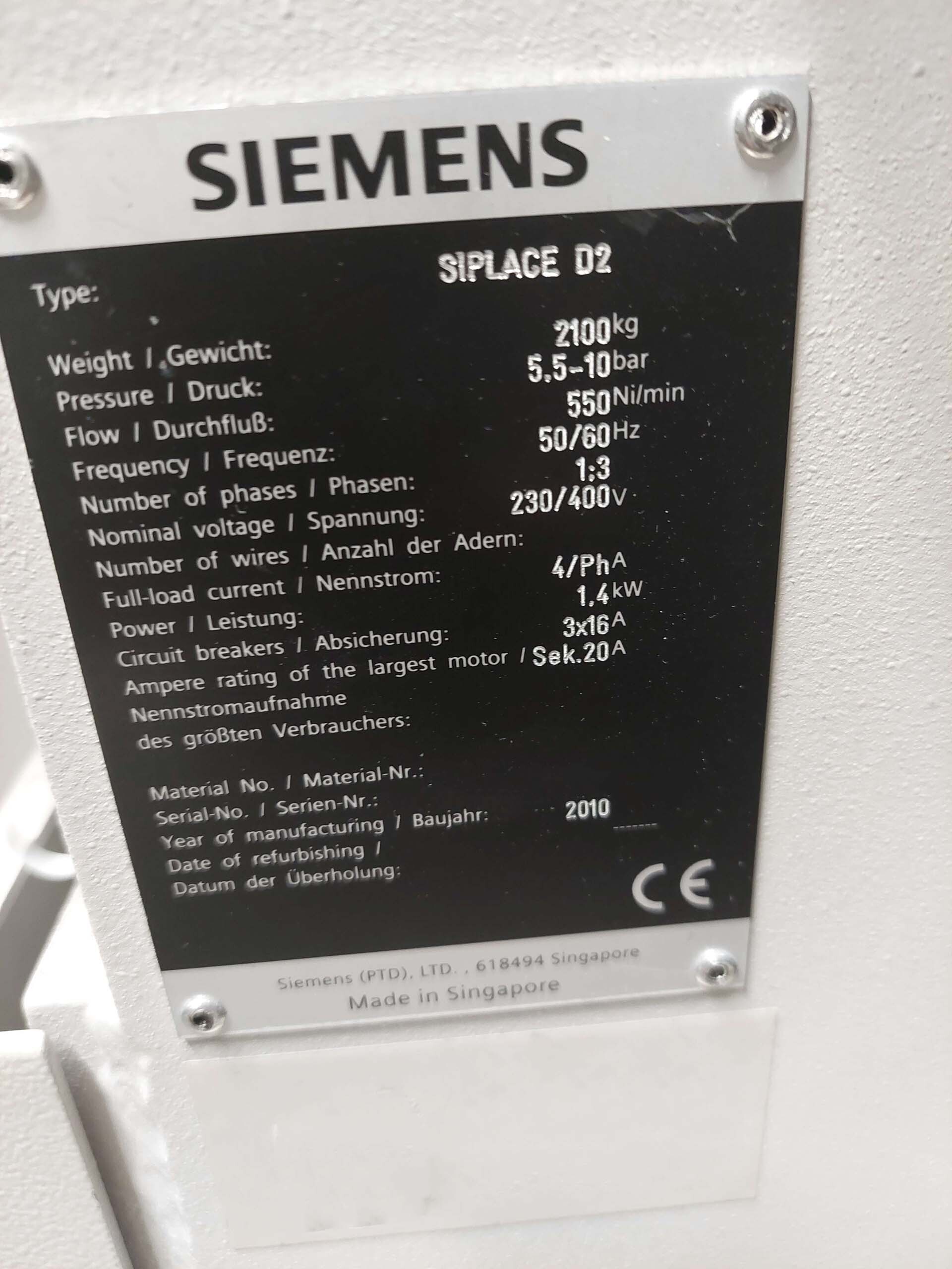 フォト（写真） 使用される SIEMENS Siplace D2 販売のために