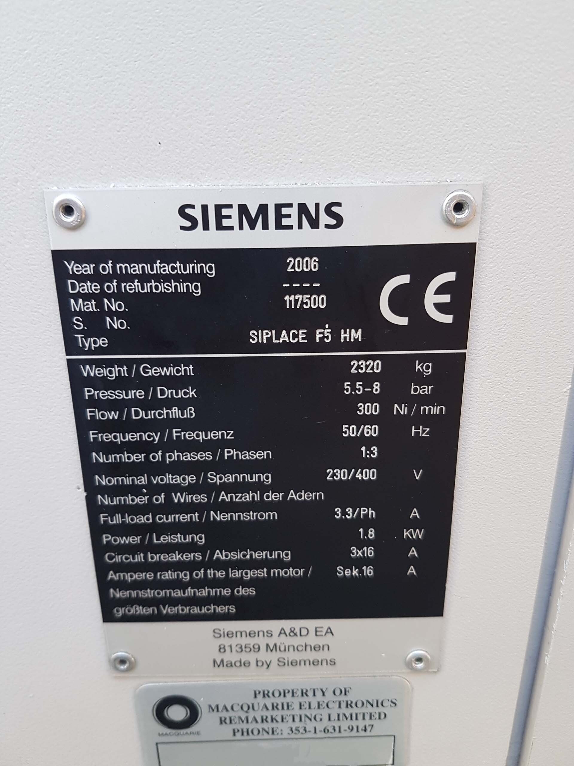 Photo Utilisé SIEMENS Siplace F5 HM À vendre