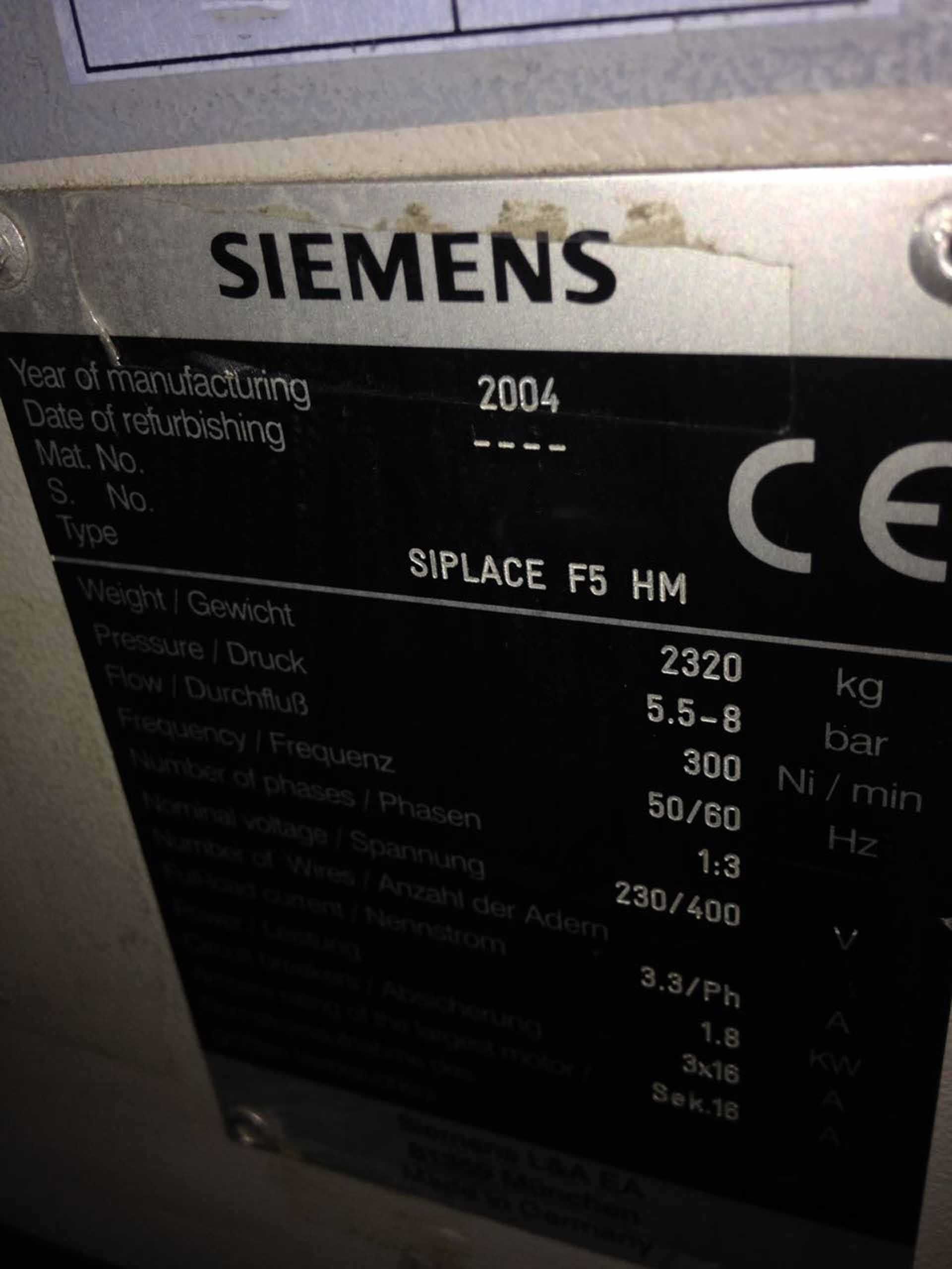 사진 사용됨 SIEMENS Siplace F5 HM 판매용