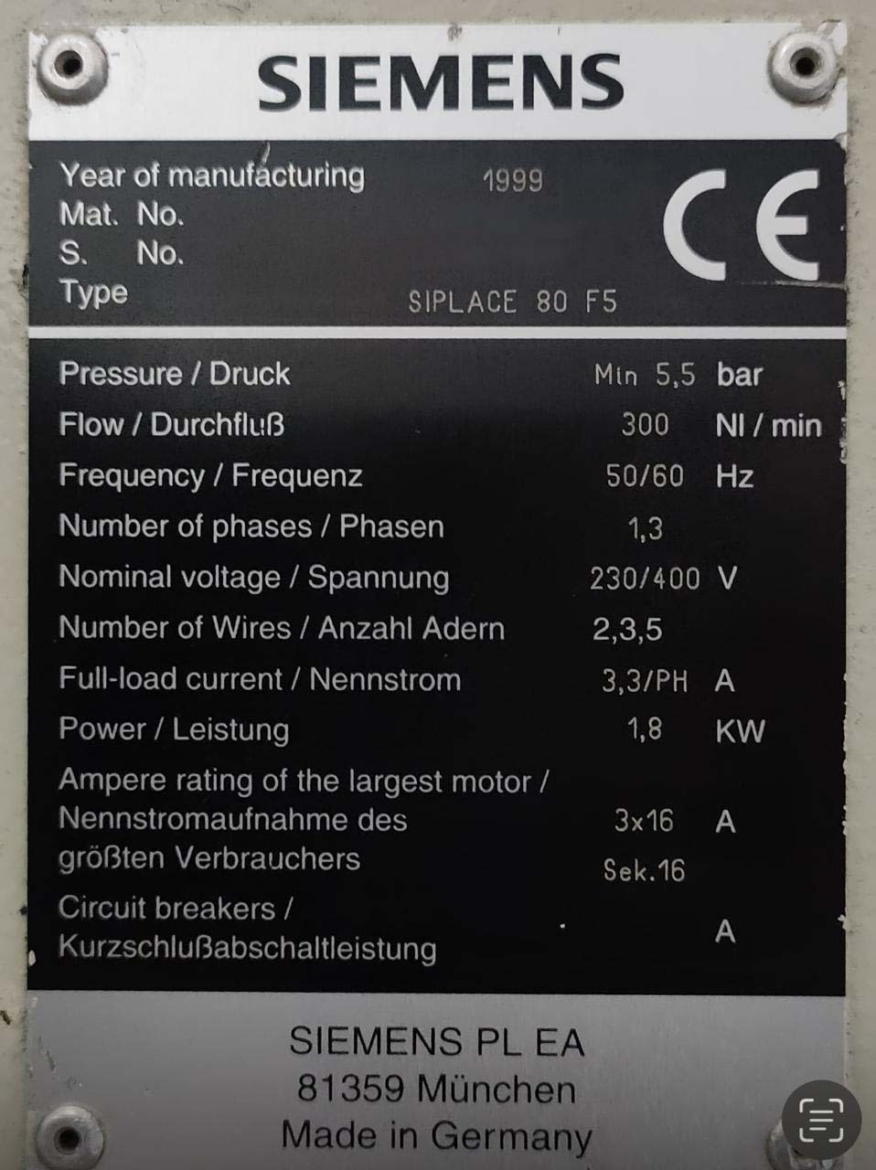 フォト（写真） 使用される SIEMENS Siplace 80 F5 販売のために