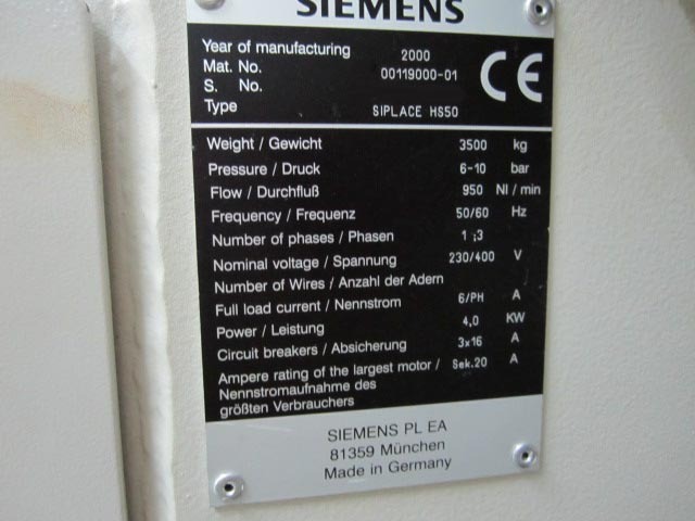 图为 已使用的 SIEMENS Siplace HS50 待售