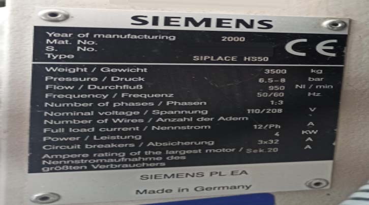 图为 已使用的 SIEMENS Siplace HS50 待售