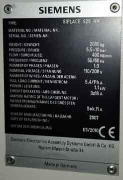 图为 已使用的 SIEMENS Siplace S25 HM 待售