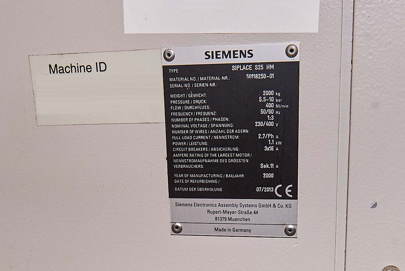 フォト（写真） 使用される SIEMENS Siplace S25 HM 販売のために