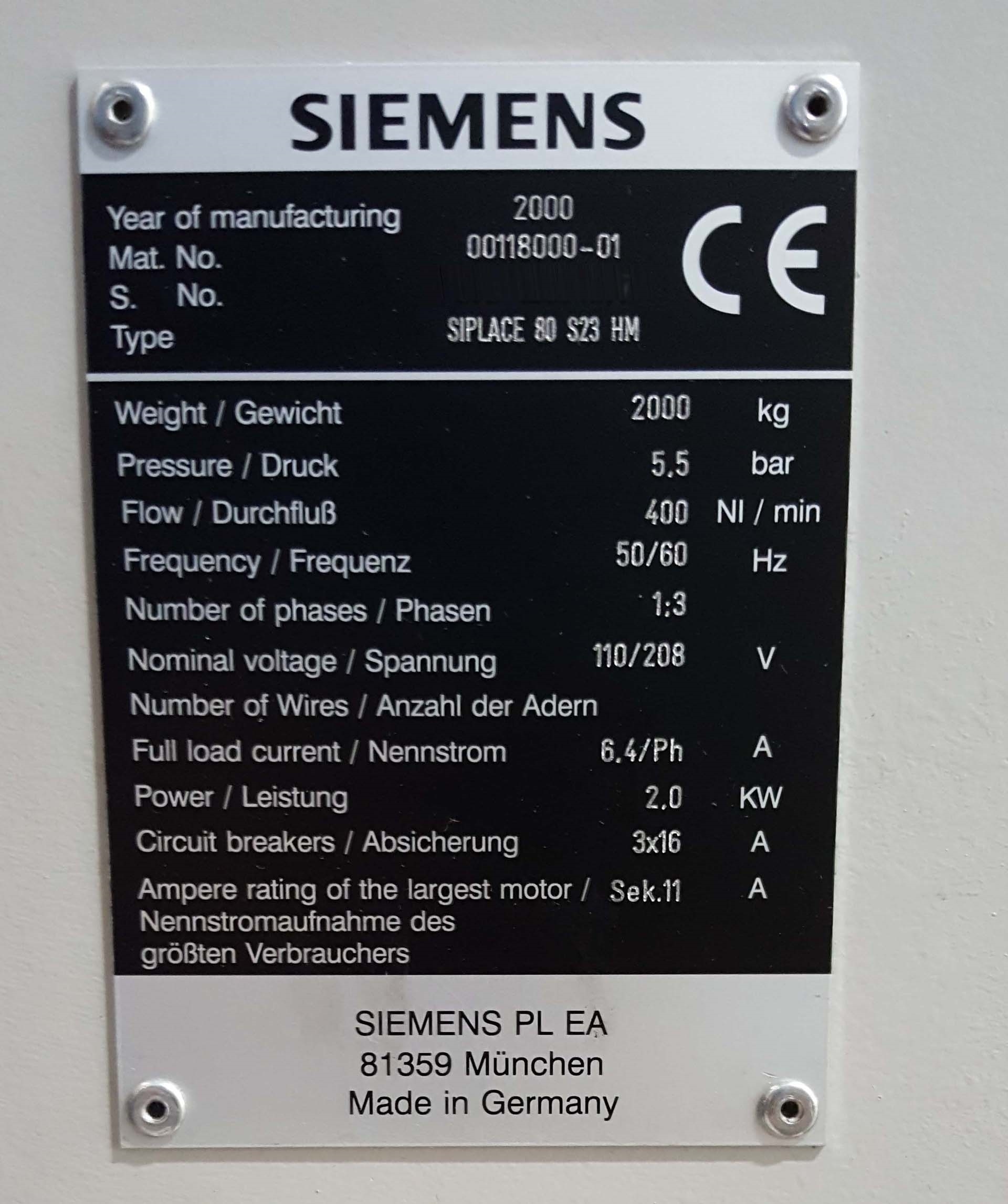 图为 已使用的 SIEMENS Siplace S23 HM 待售