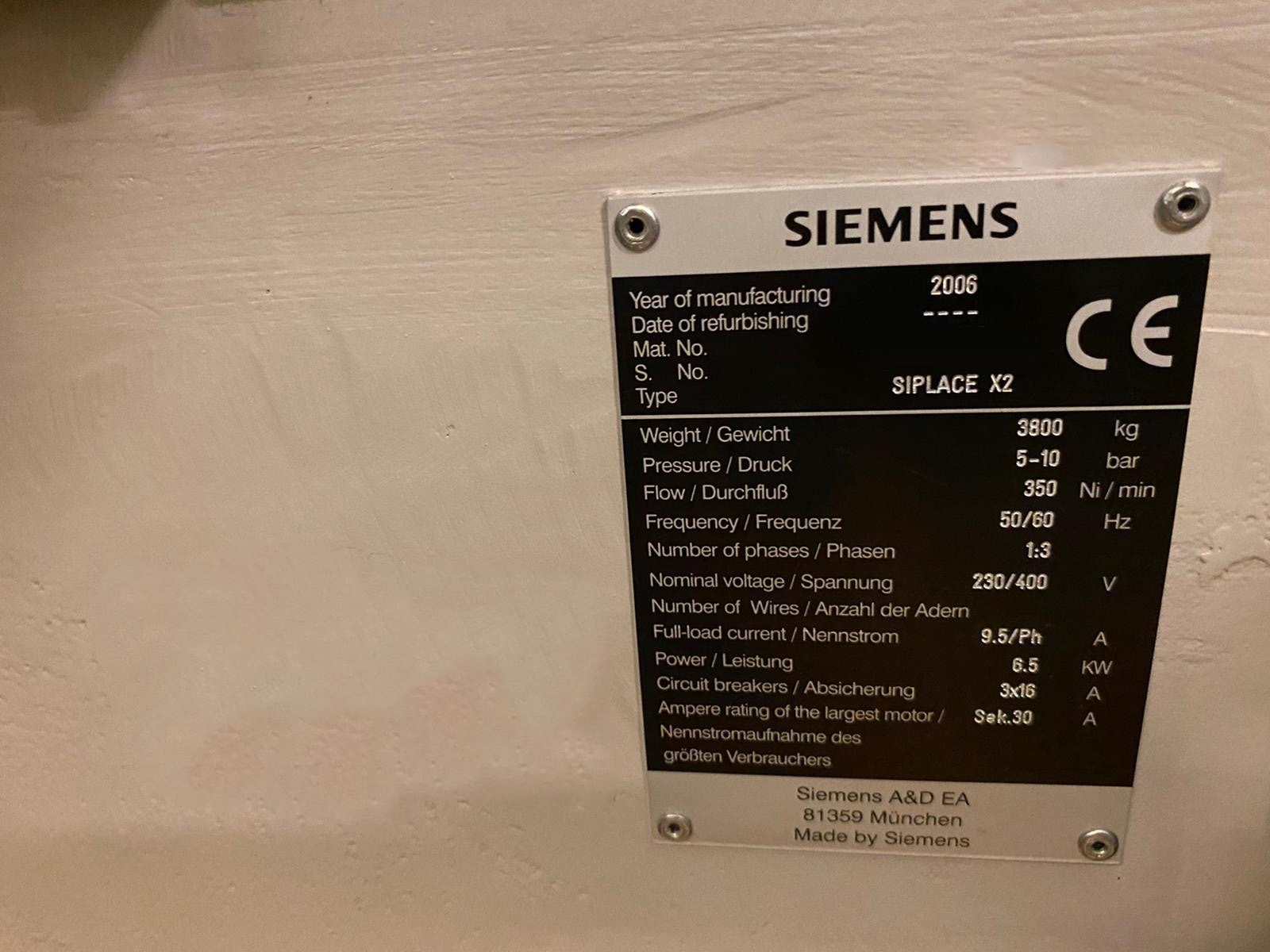 Photo Used SIEMENS Siplace X2 For Sale