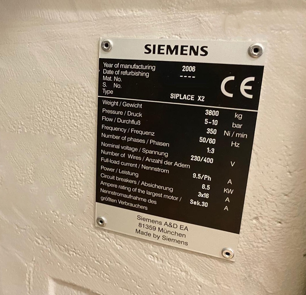 Photo Used SIEMENS Siplace X2 For Sale