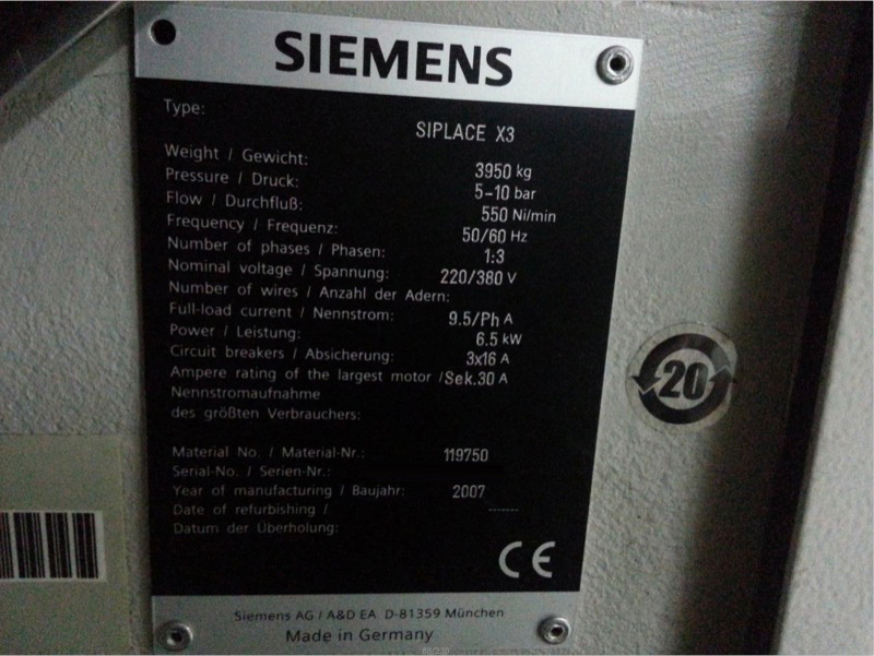 Photo Used SIEMENS Siplace X3 For Sale