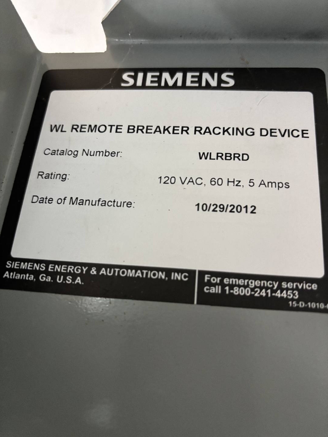 圖為 已使用的 SIEMENS WLRBRD 待售