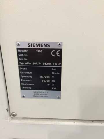 フォト（写真） 使用される SIEMENS WPW 80F/F4 販売のために