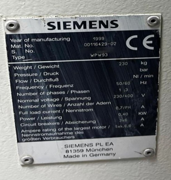Photo Utilisé ASM / SIEMENS WPW 93 À vendre