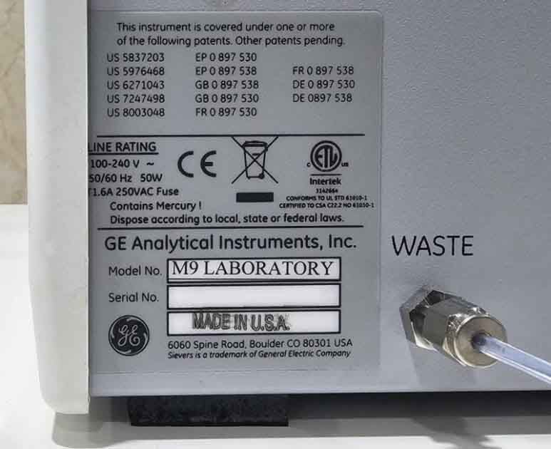 圖為 已使用的 GE ANALYTICAL INSTRUMENTS M9 Laboratory 待售