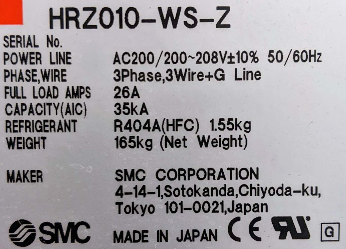 图为 已使用的 SMC HRZ010-WS-Z 待售