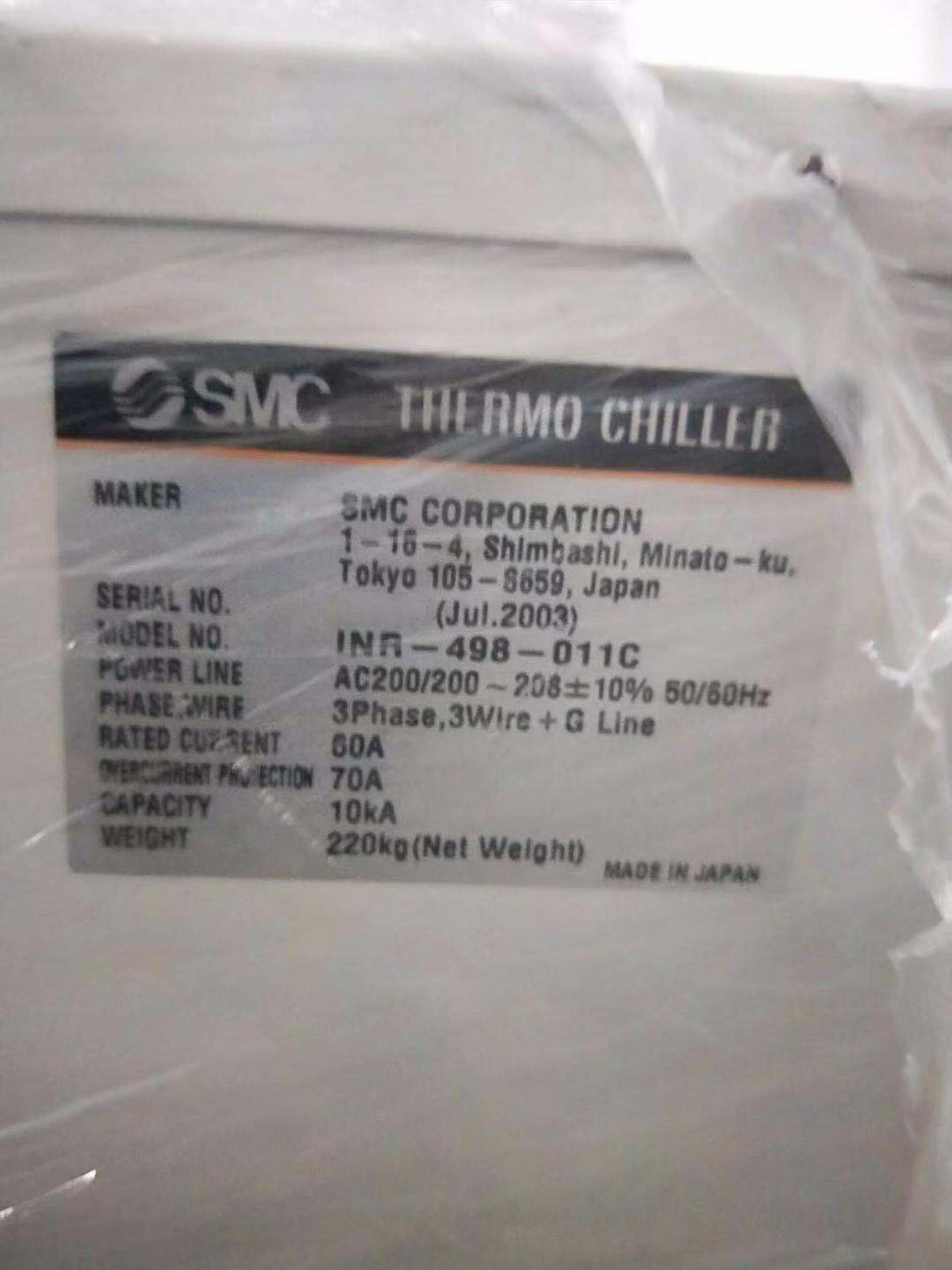 Smc Inr 498 011c Chiller Used For Sale Price 9198129 2003 Buy From Cae