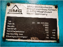 Foto Verwendet SMG DS 100-1000/700 Zum Verkauf