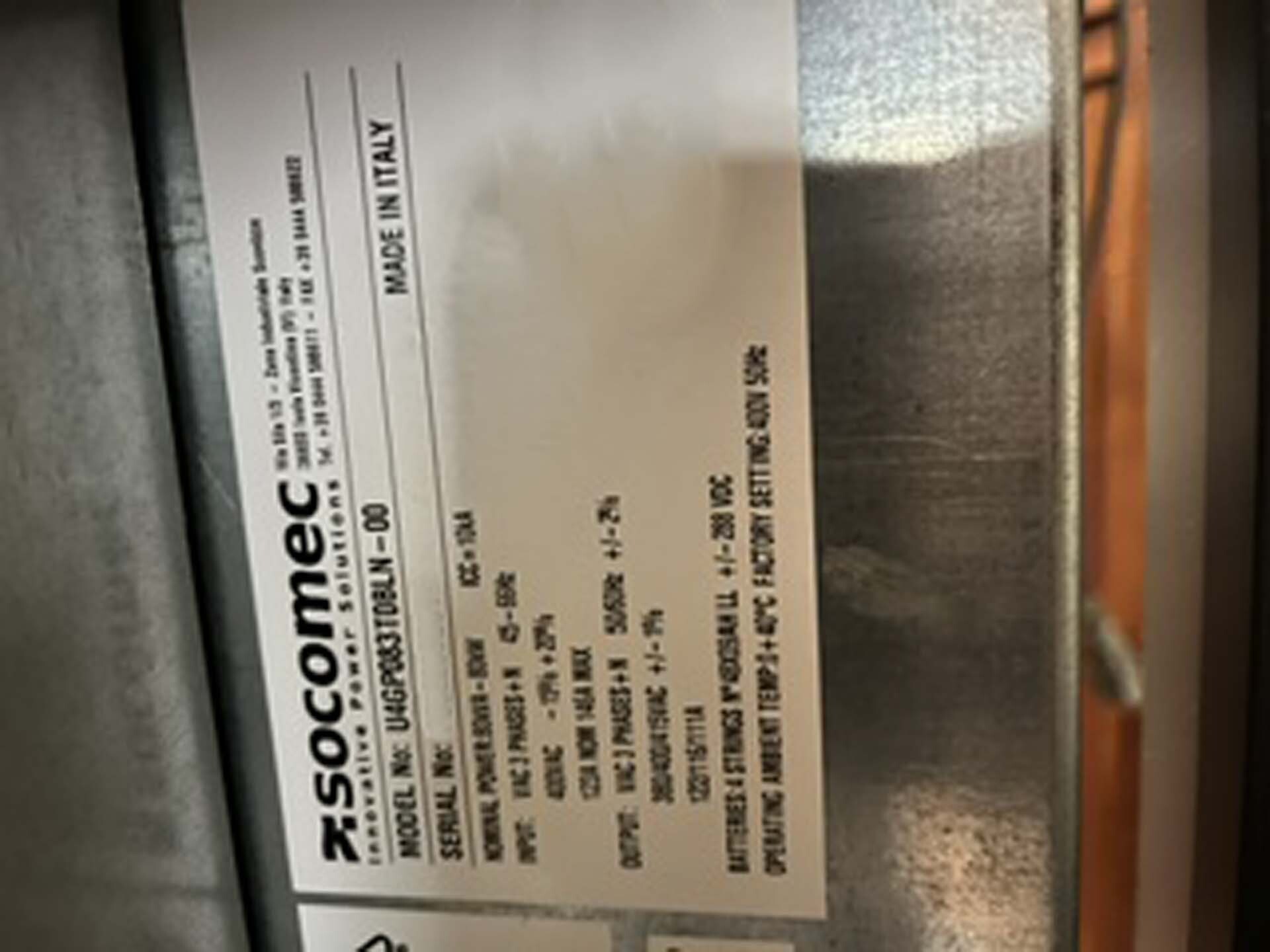 Photo Utilisé SOCOMEC Masterys BC À vendre