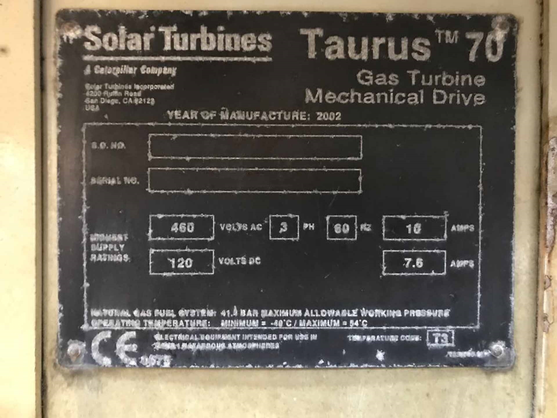 Photo Utilisé SOLAR TURBINE Taurus 70S À vendre