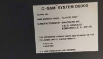 圖為 已使用的 SONOSCAN C-SAM D-6000 待售