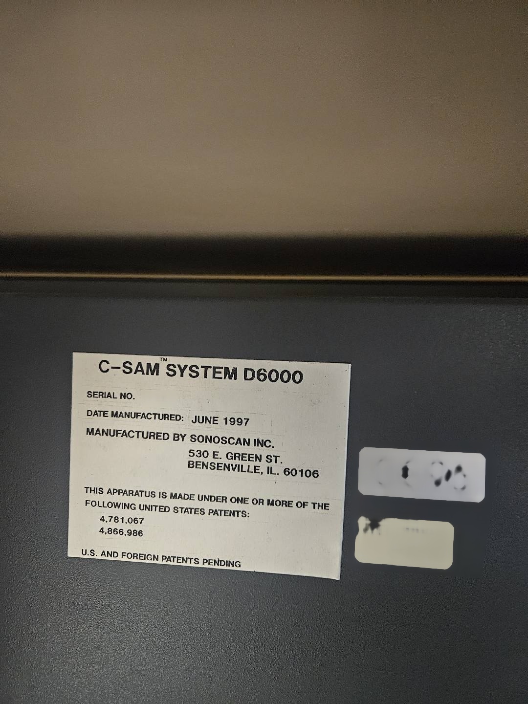 사진 사용됨 SONOSCAN D-6000 판매용