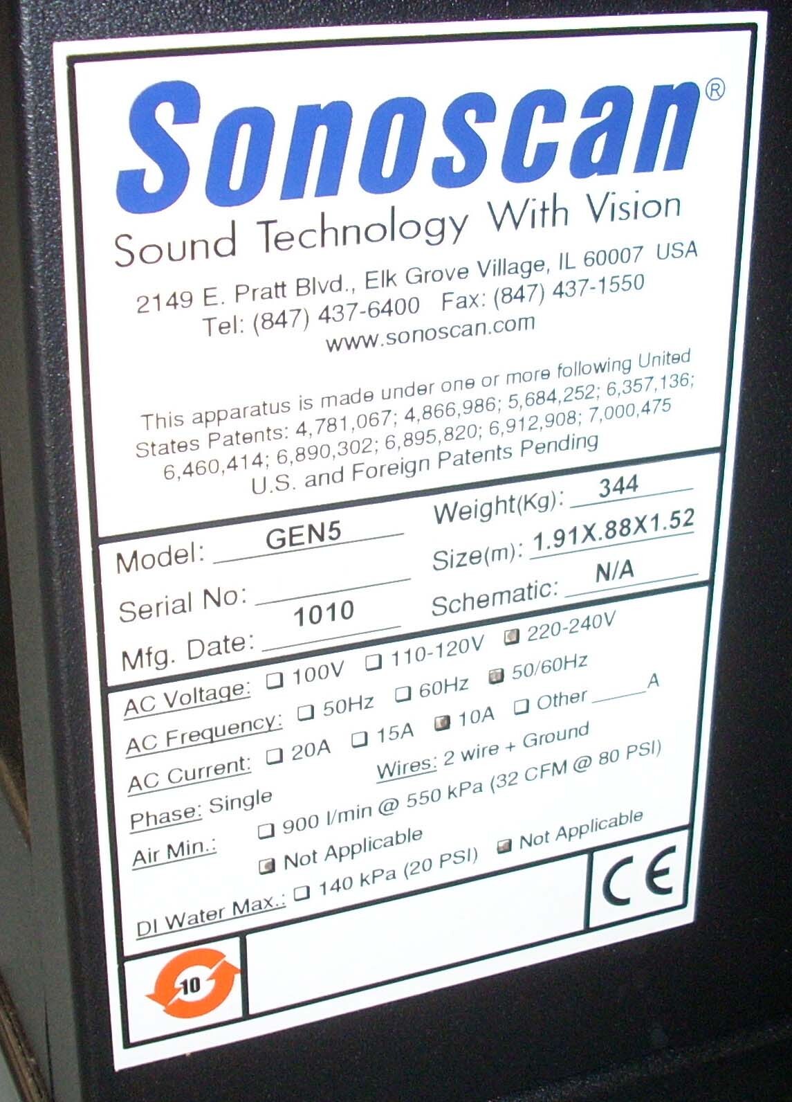 圖為 已使用的 SONOSCAN Gen5 待售