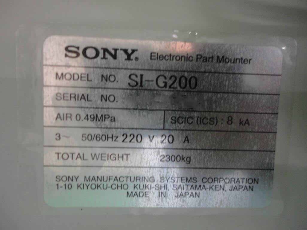 Photo Used SONY SI-G200 For Sale