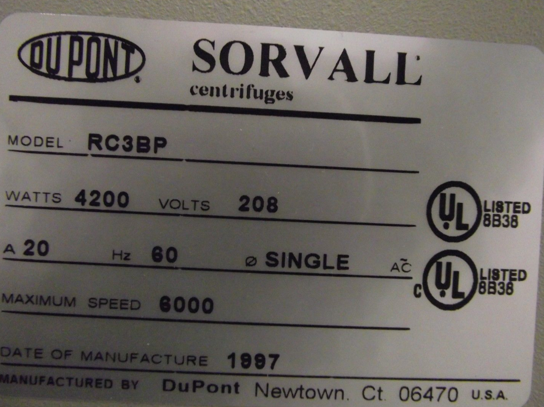 圖為 已使用的 SORVALL RC 3BP 待售