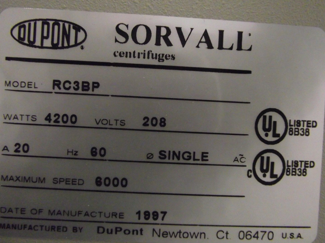 Photo Used SORVALL RC 3BP For Sale