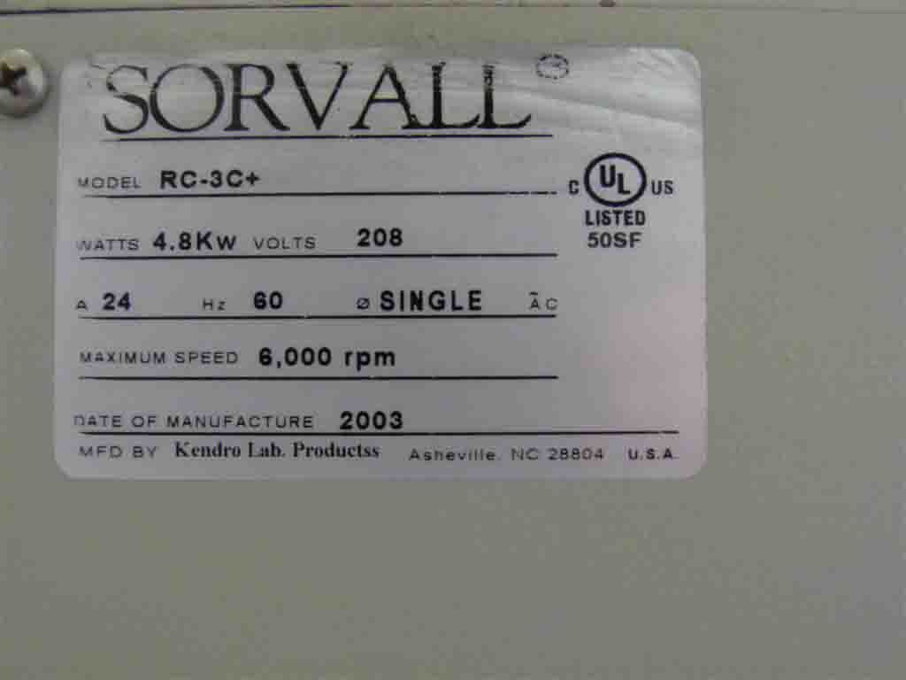 Photo Used SORVALL RC 3C Plus For Sale