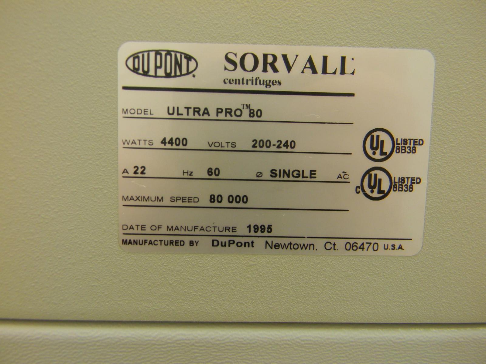 Photo Used SORVALL Ultra Pro 80 For Sale