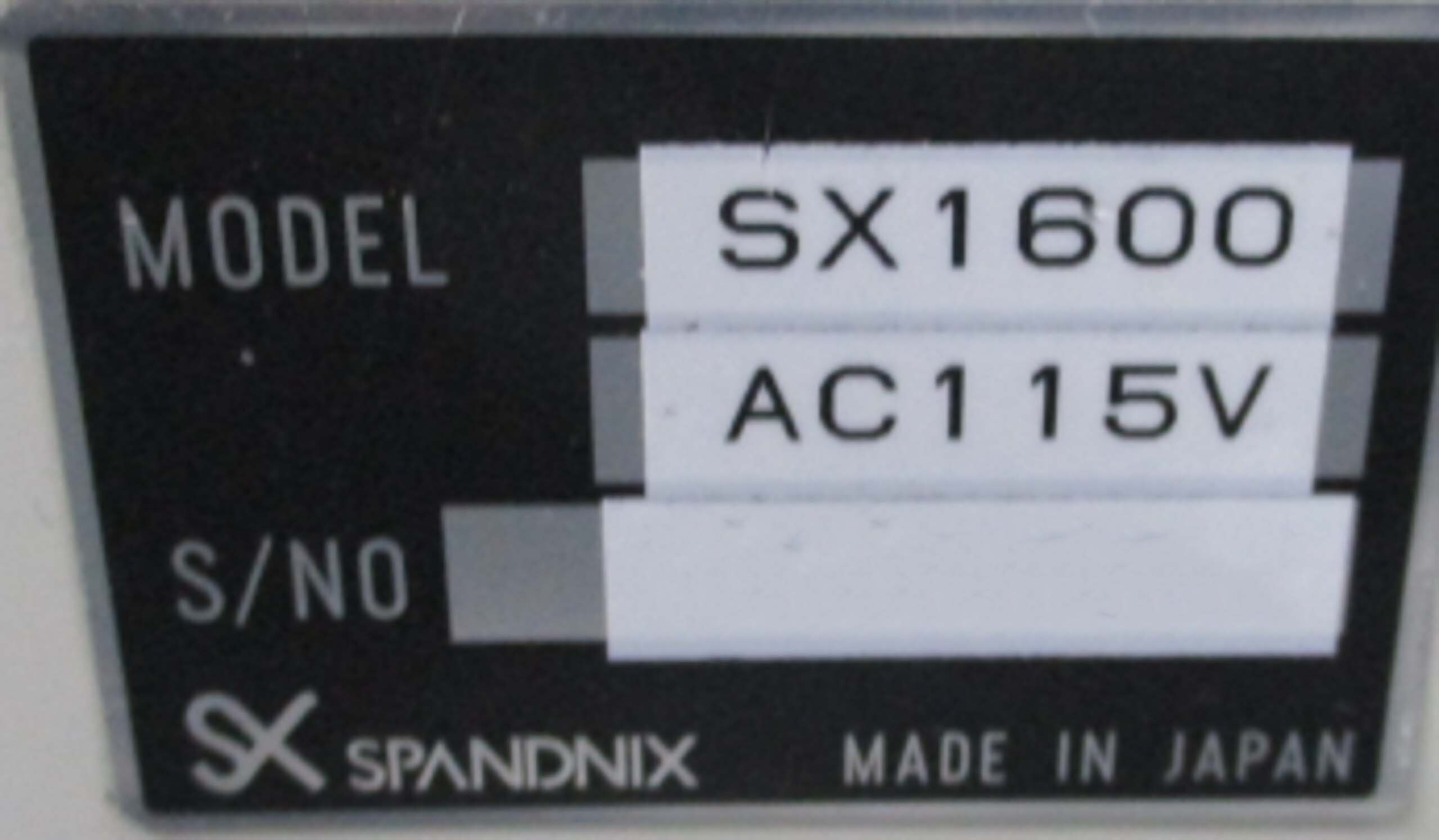 Photo Used SPANDNIX SX-1600 For Sale