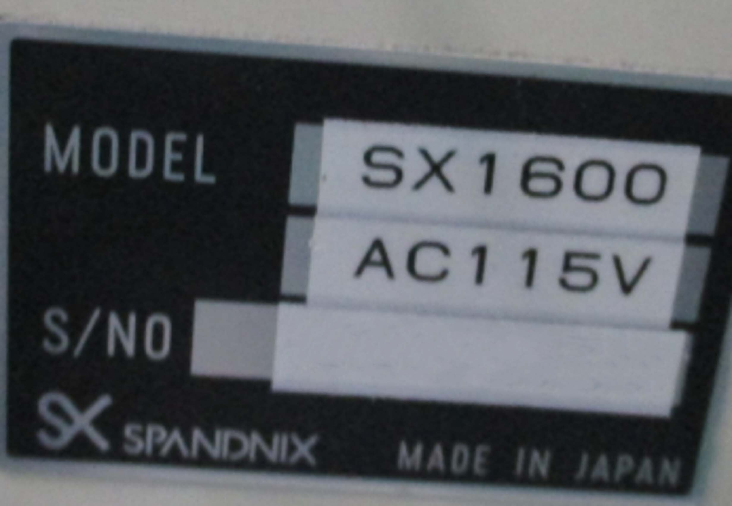 Photo Used SPANDNIX SX-1600 For Sale