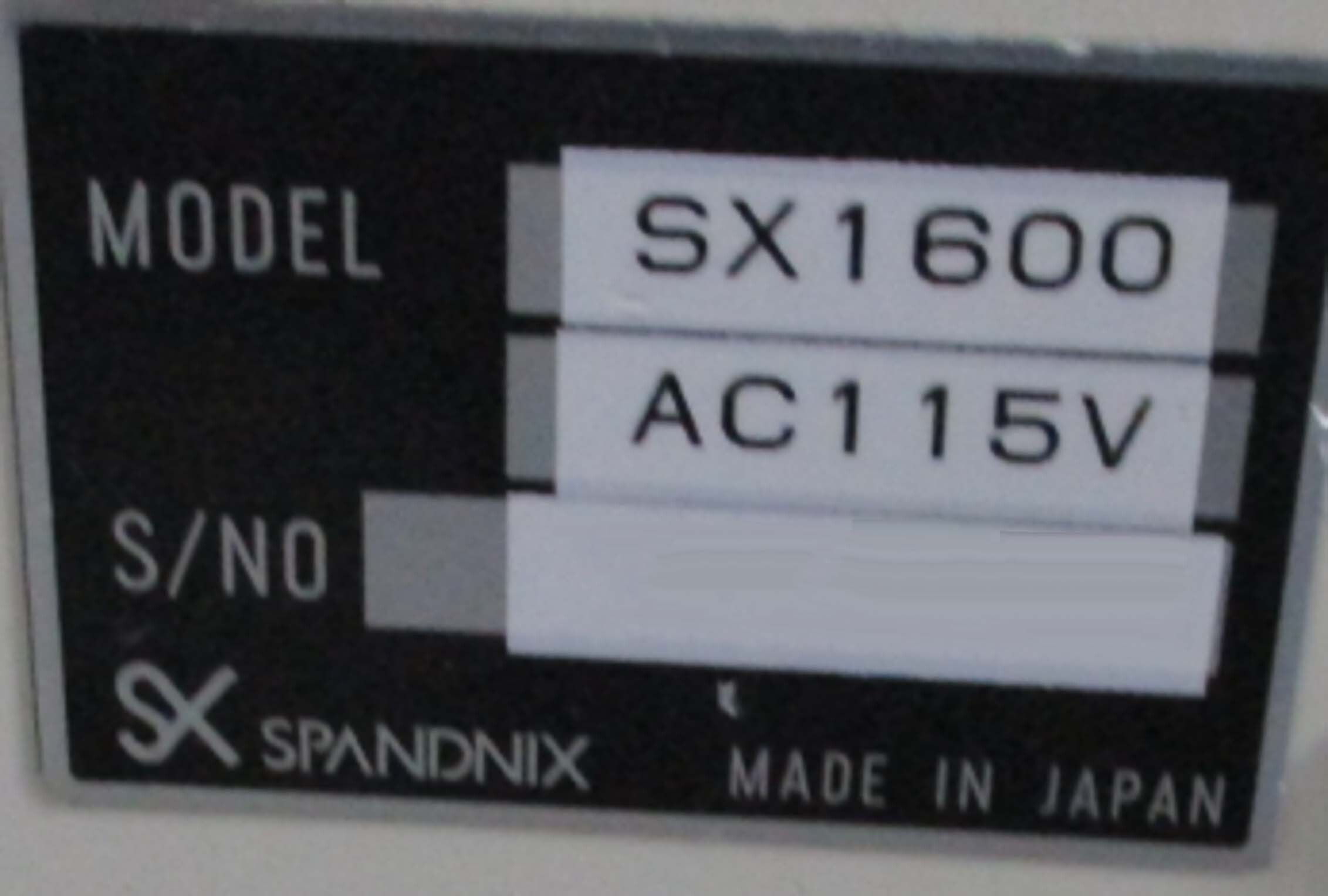 Photo Used SPANDNIX SX-1600 For Sale