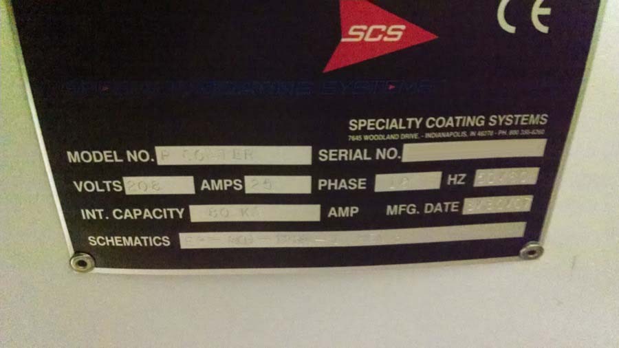 사진 사용됨 SPECIALTY COATING SYSTEMS / SCS P Coater 판매용