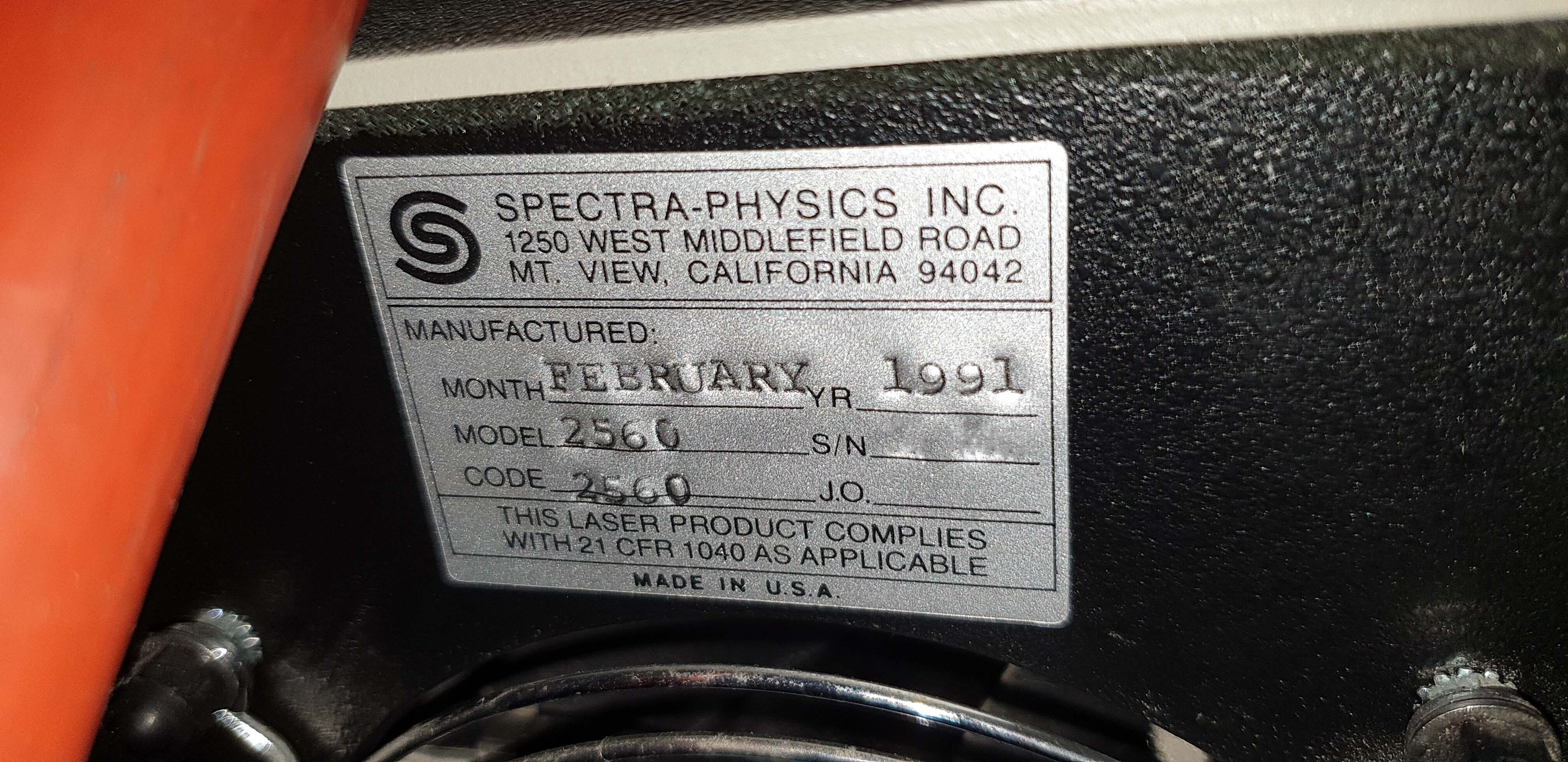 Photo Used SPECTRA PHYSICS 2560 For Sale