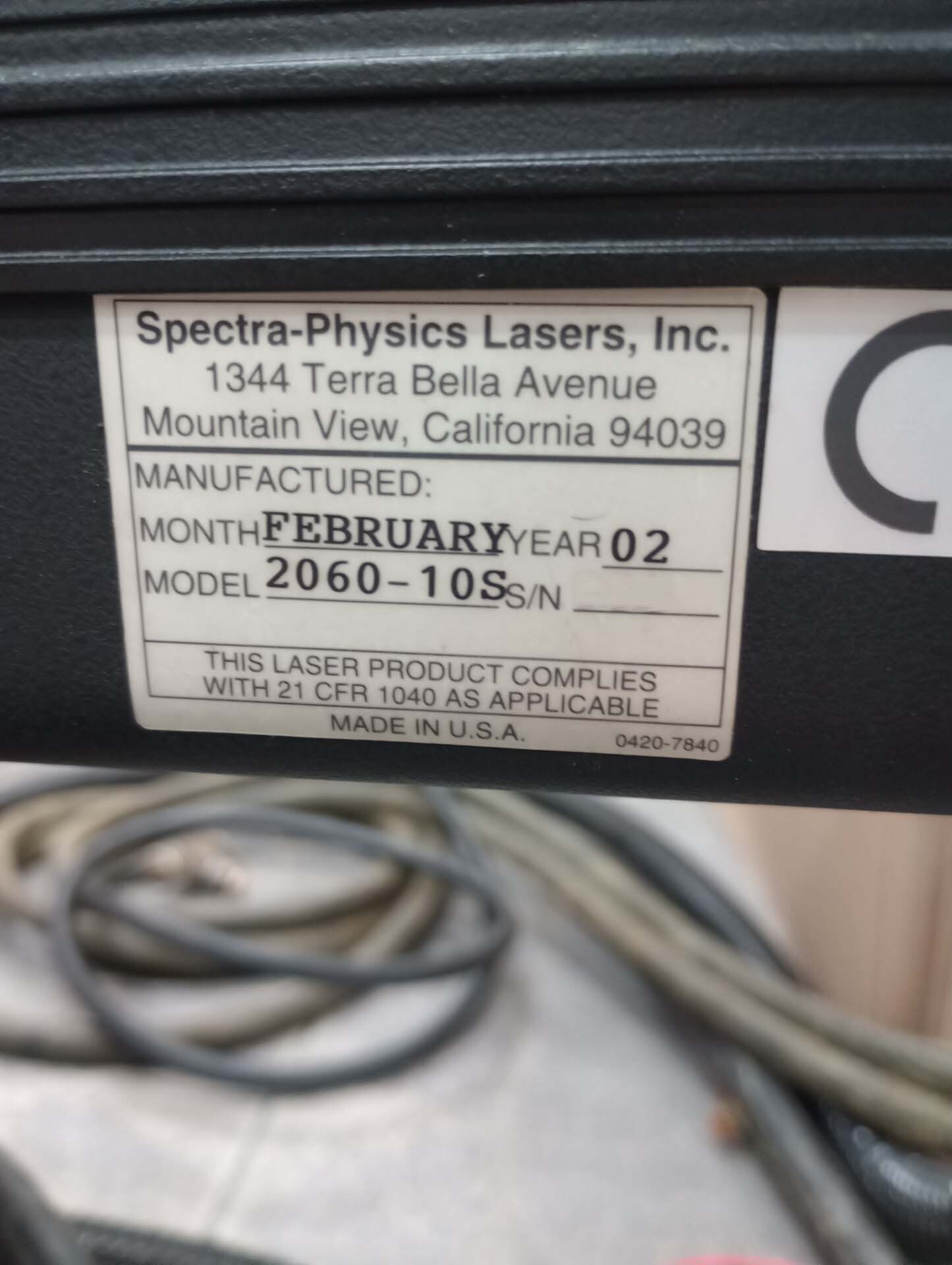 사진 사용됨 SPECTRA PHYSICS BeamLok 2060-10S 판매용