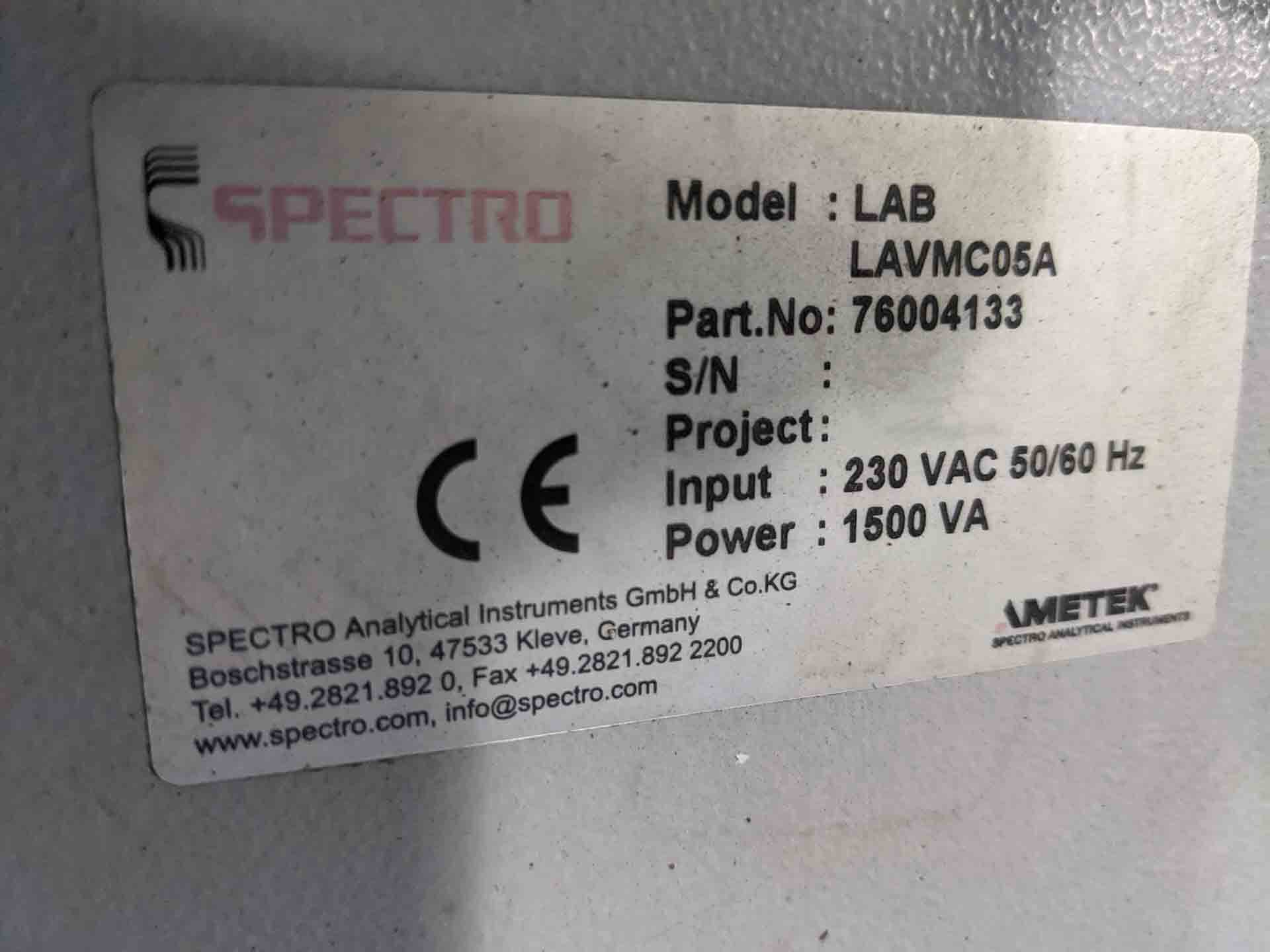 Photo Used SPECTRO LAB LAVMC05A For Sale