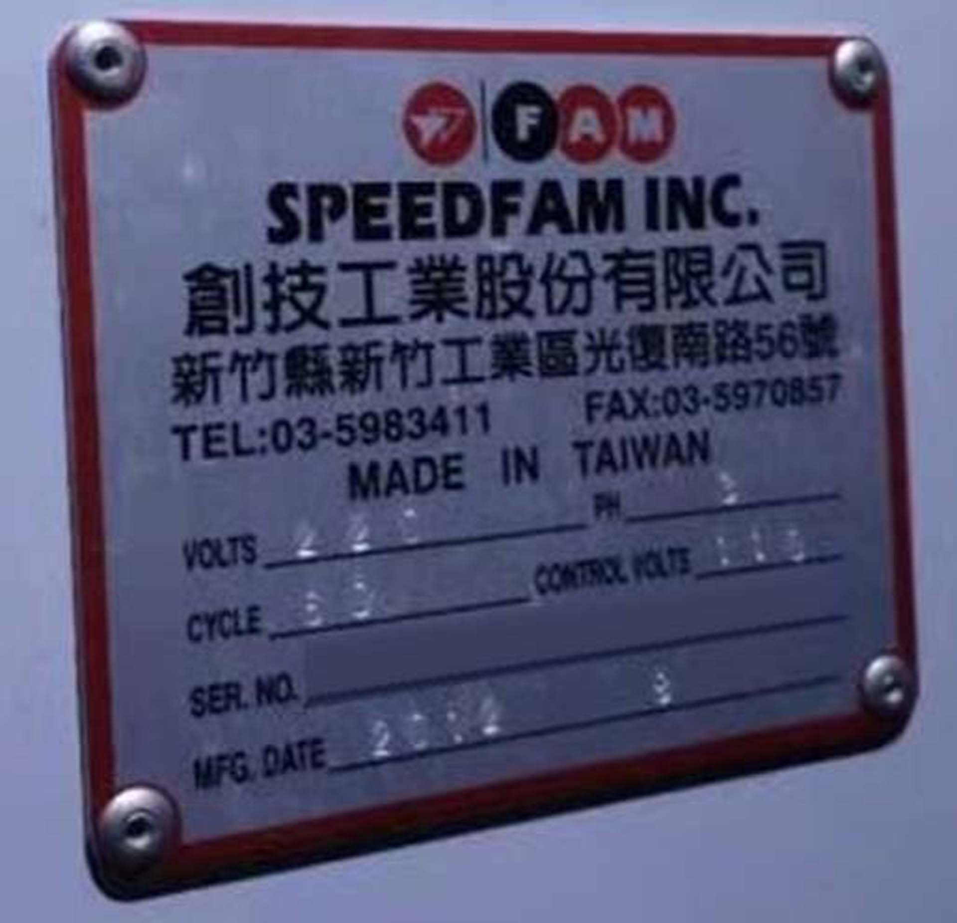 사진 사용됨 SPEEDFAM 36 GPAW 판매용