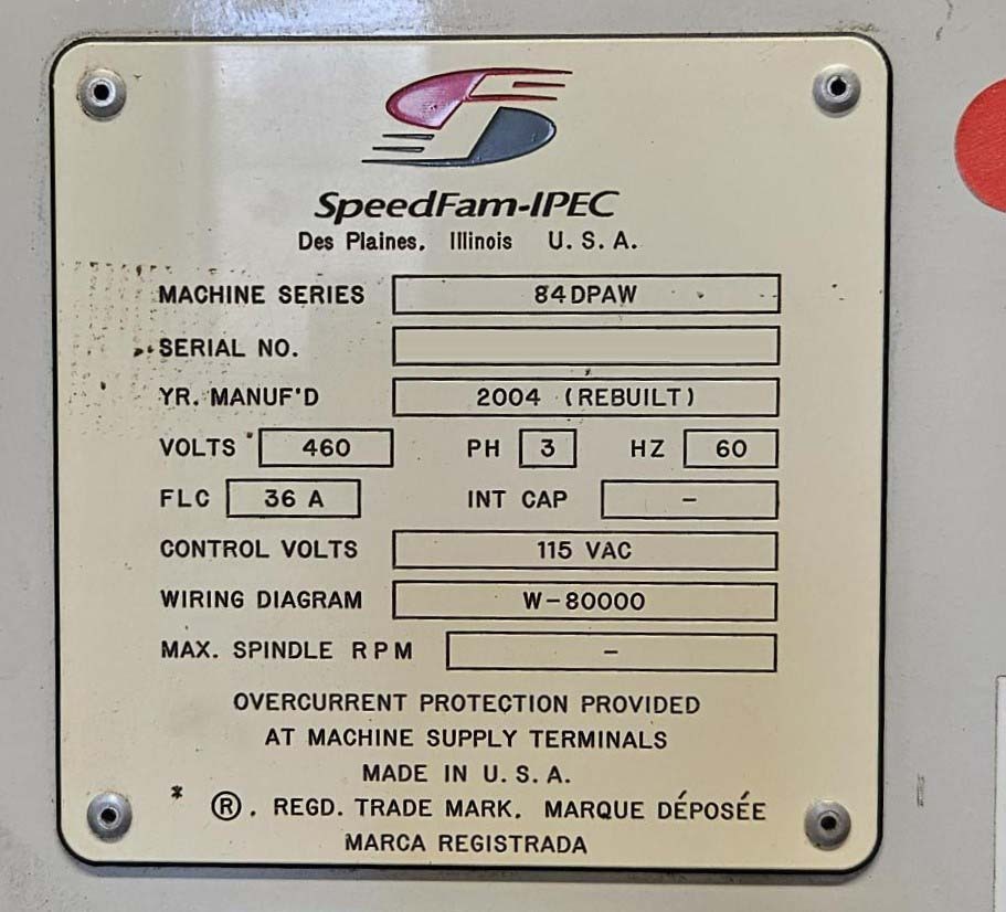 フォト（写真） 使用される SPEEDFAM 84 DPAW 販売のために